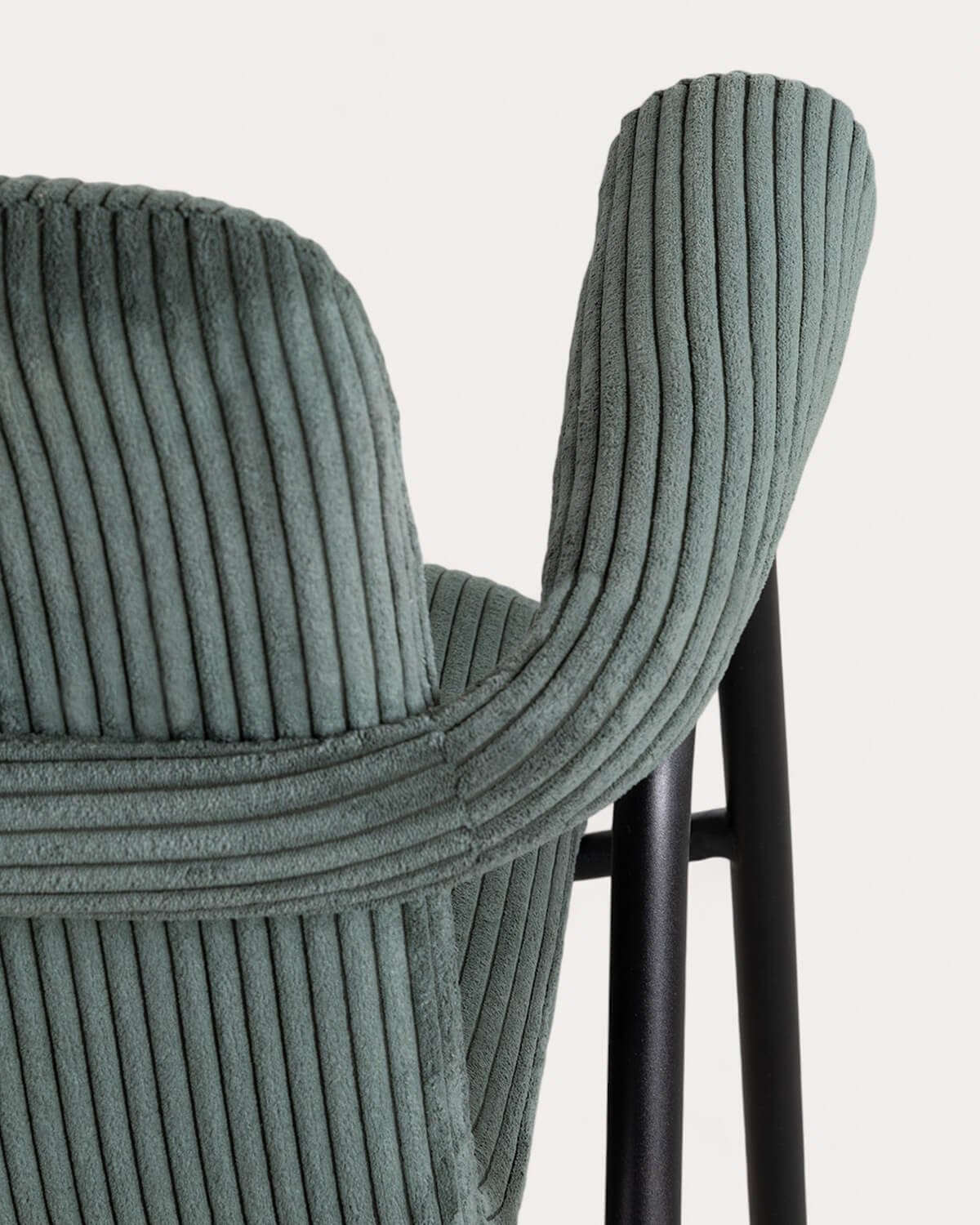 Pack 2 Fauteuils en velours Côtelé Épais et Métal Elles , image de la gelerie 7