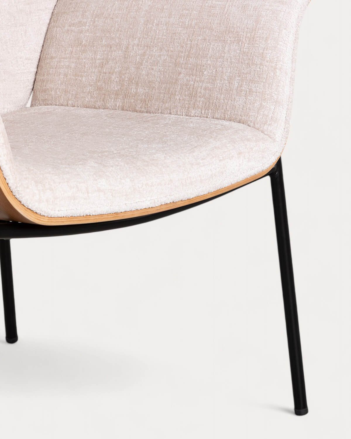 Pack de 2 Fauteuils avec Accoudoirs en Bois et Tissu Lirio, image de la gelerie 7