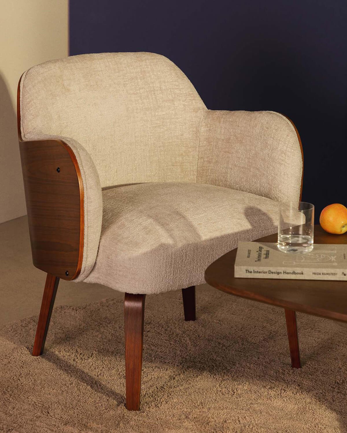 Pack 2 Fauteuils avec Accoudoirs en Bois et Tissu Denia, image de la gelerie 3