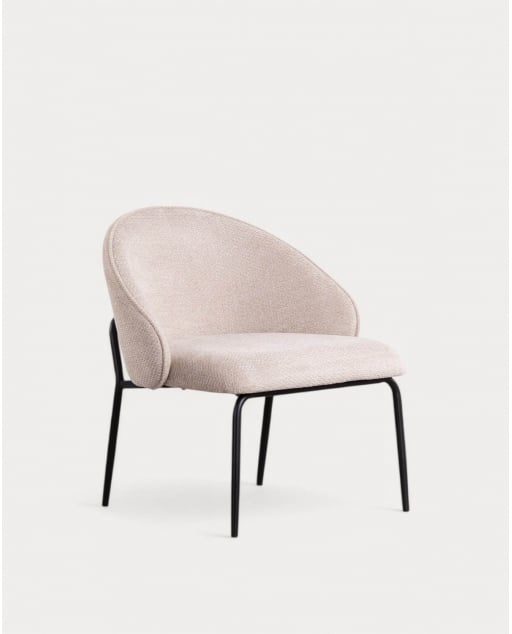 Pack 2 Fauteuils en Tissu et Métal Emna