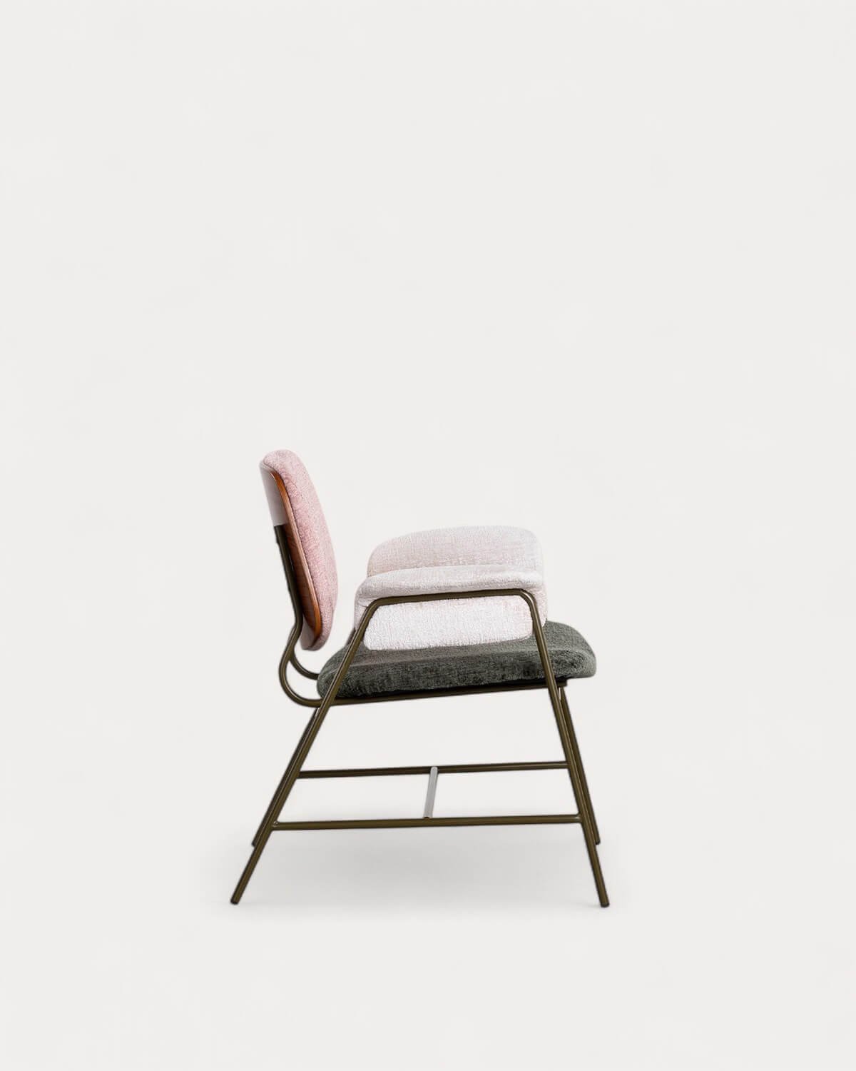 Pack 2 Fauteuils avec Accoudoirs en Métal et Tissu Vegas, image de la gelerie 4