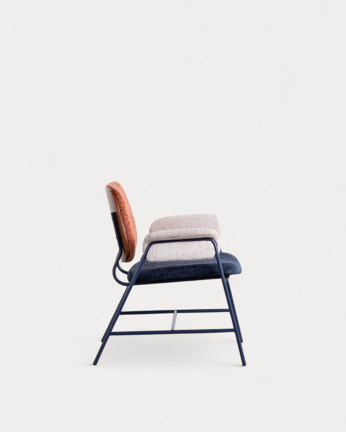 Pack 2 Fauteuils avec Accoudoirs en Métal et Tissu Vegas, image de la gelerie 4