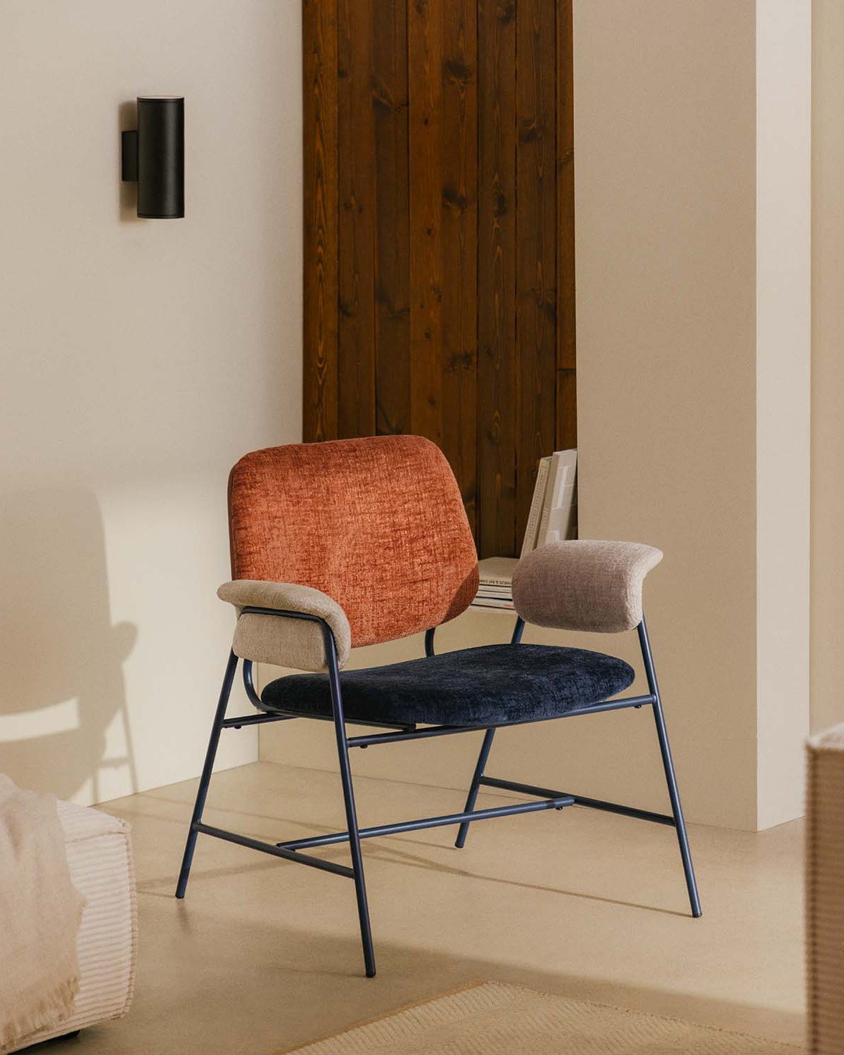 Pack 2 Fauteuils avec Accoudoirs en Métal et Tissu Vegas, image de la gelerie 2