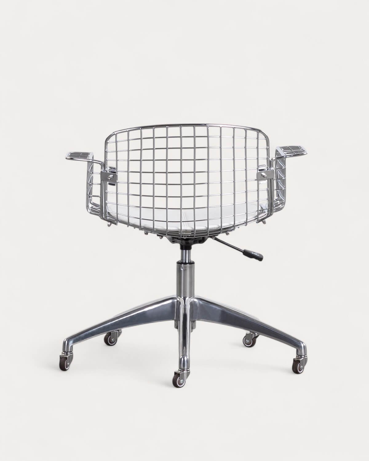 Chaise de Bureau Vintage en Métal à Dossier Bas Aras, image de la gelerie 3