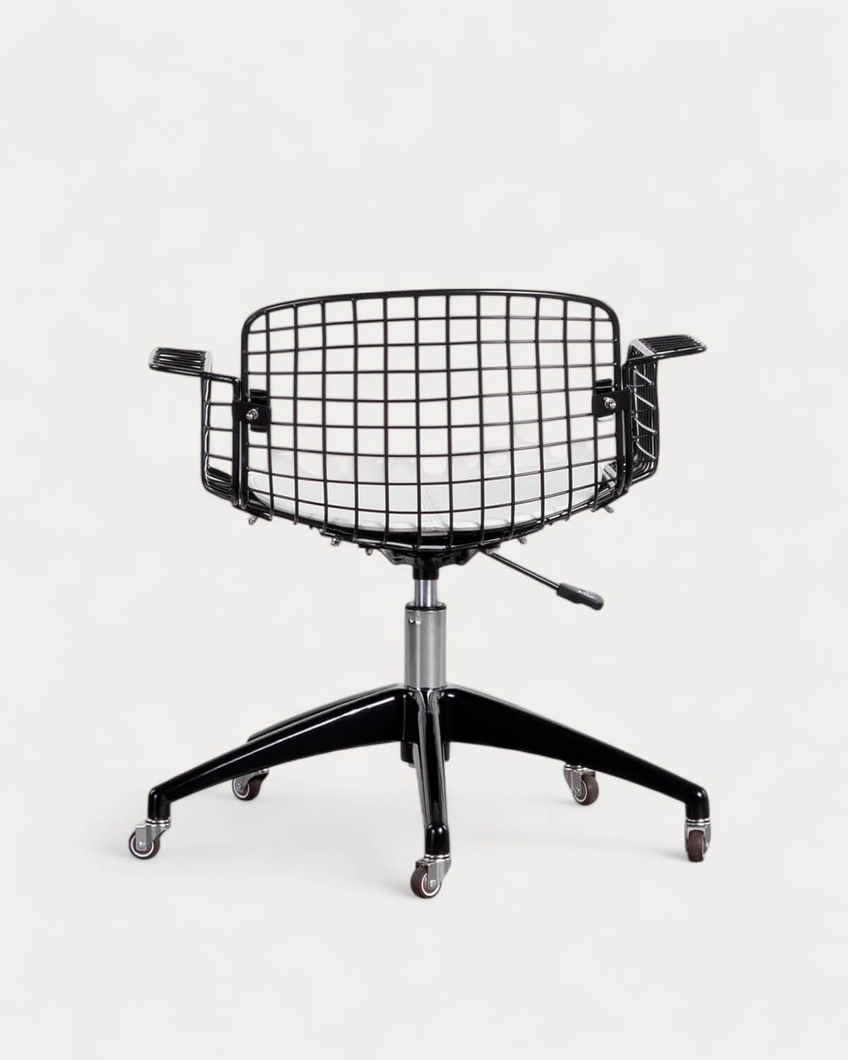 Chaise de Bureau Vintage en Métal à Dossier Bas Aras, image de la gelerie 4