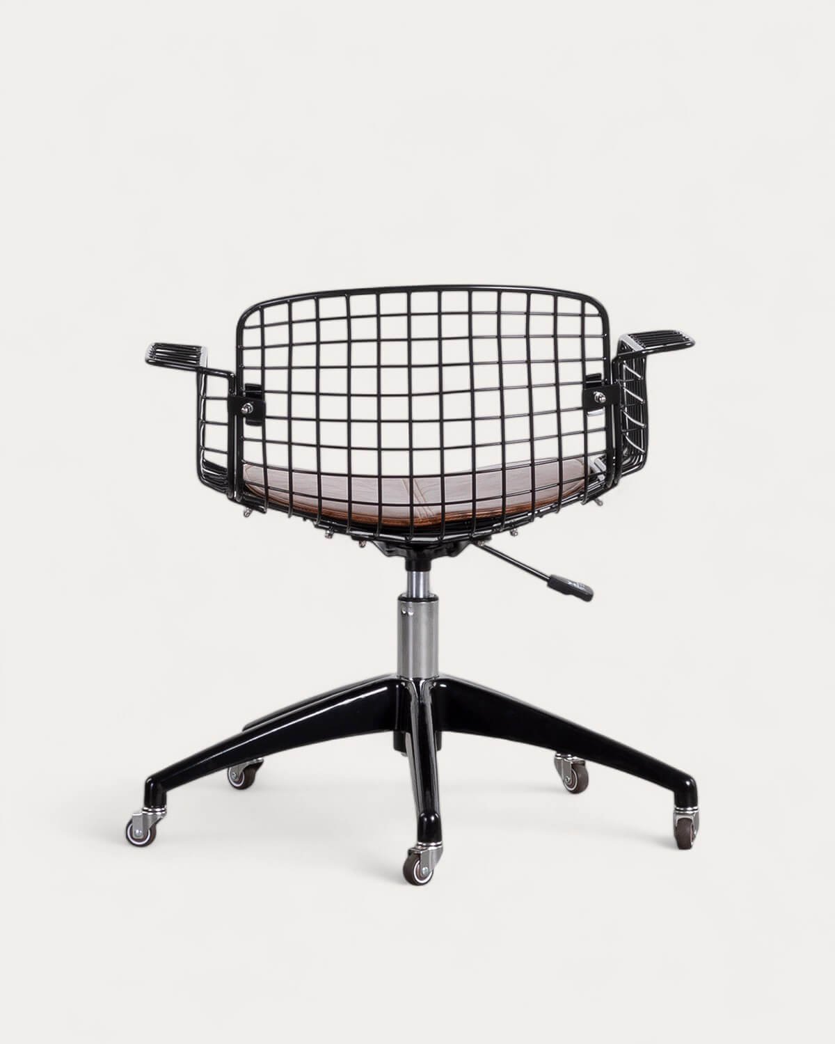 Chaise de Bureau Vintage en Métal à Dossier Bas Aras, image de la gelerie 5