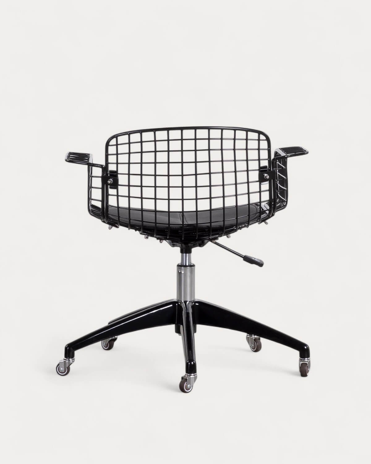 Chaise de Bureau Vintage en Métal à Dossier Bas Aras, image de la gelerie 3