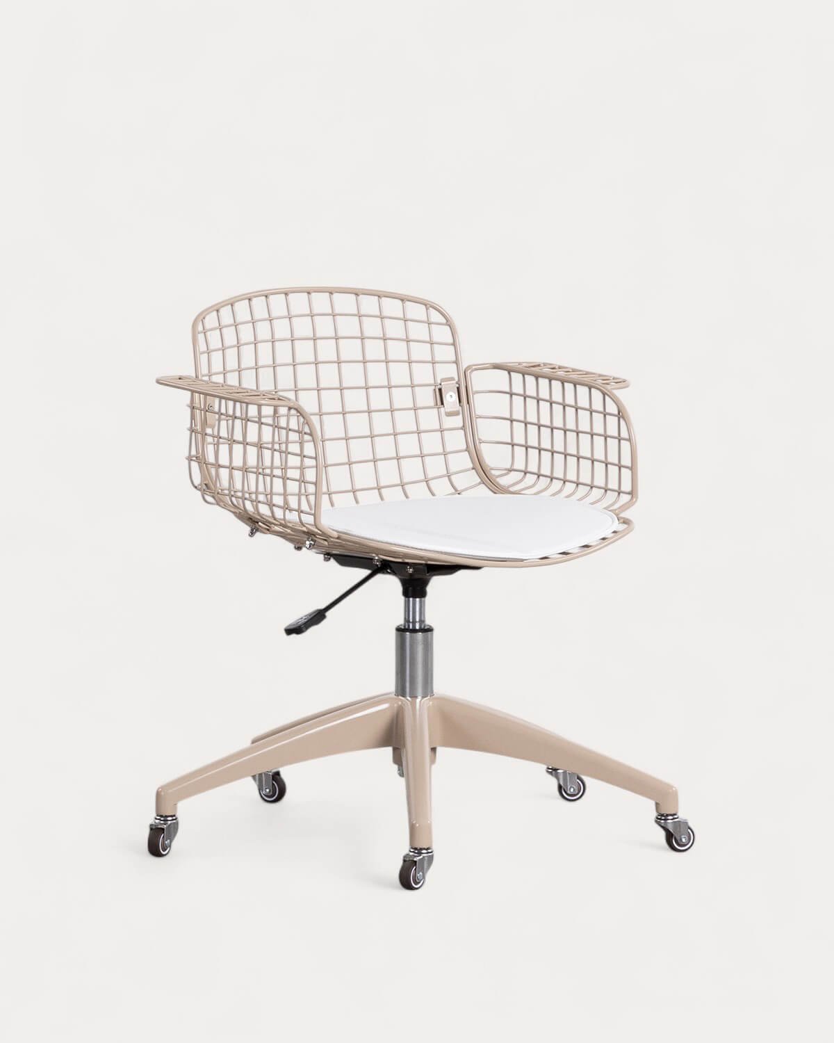 Chaise de Bureau Vintage en Métal à Dossier Bas Aras, image de la gelerie 1