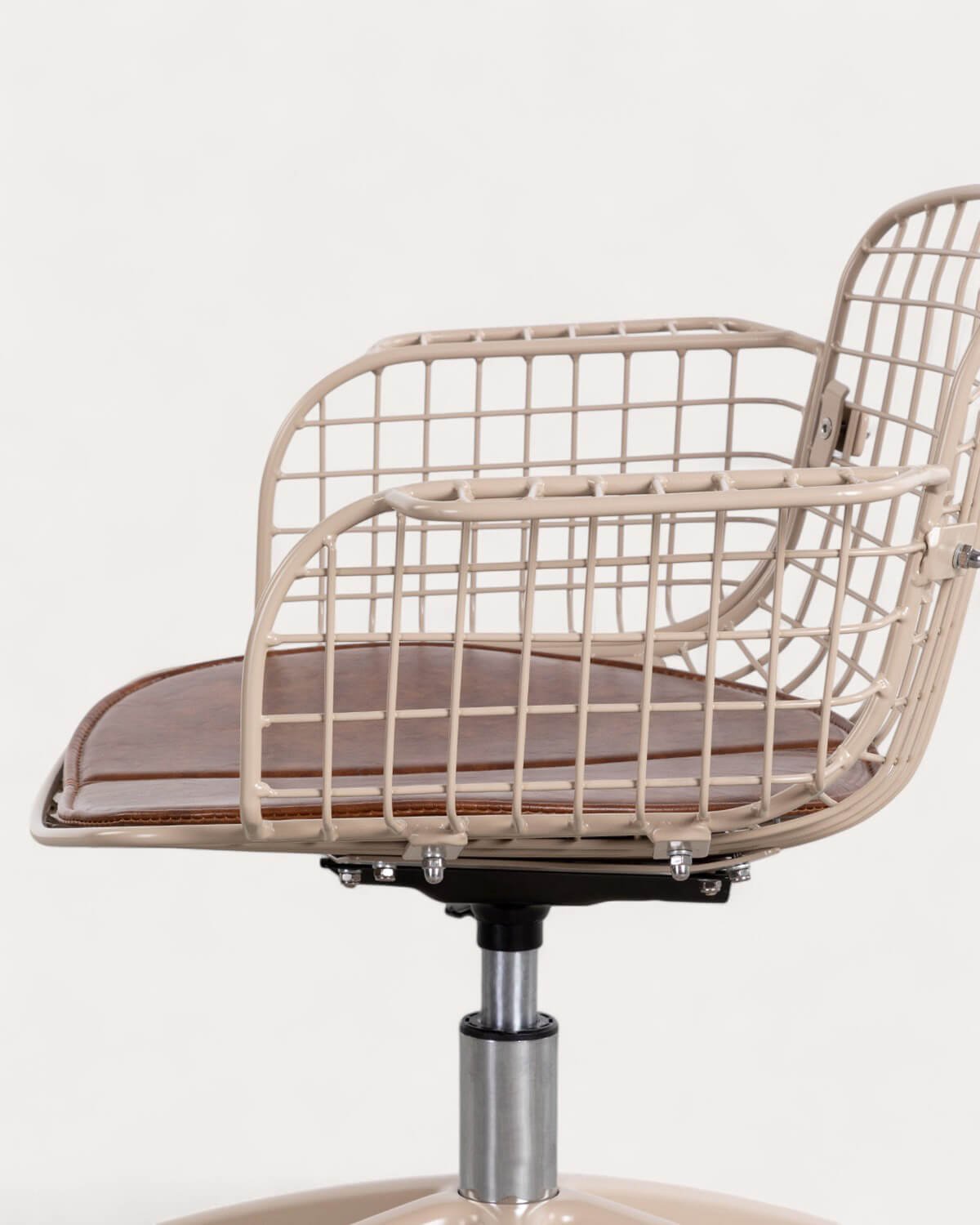 Chaise de Bureau Vintage en Métal à Dossier Bas Aras, image de la gelerie 7