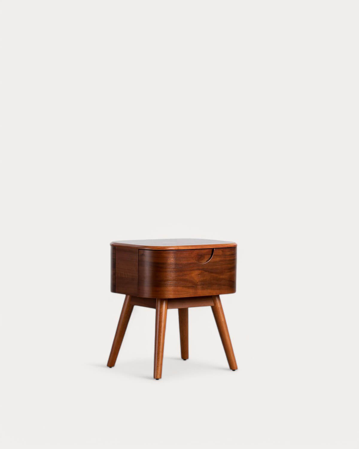 Pack 2 Tables de Chevet avec Tiroir en Bois (45,5X36 cm) Tika, image de la gelerie 1