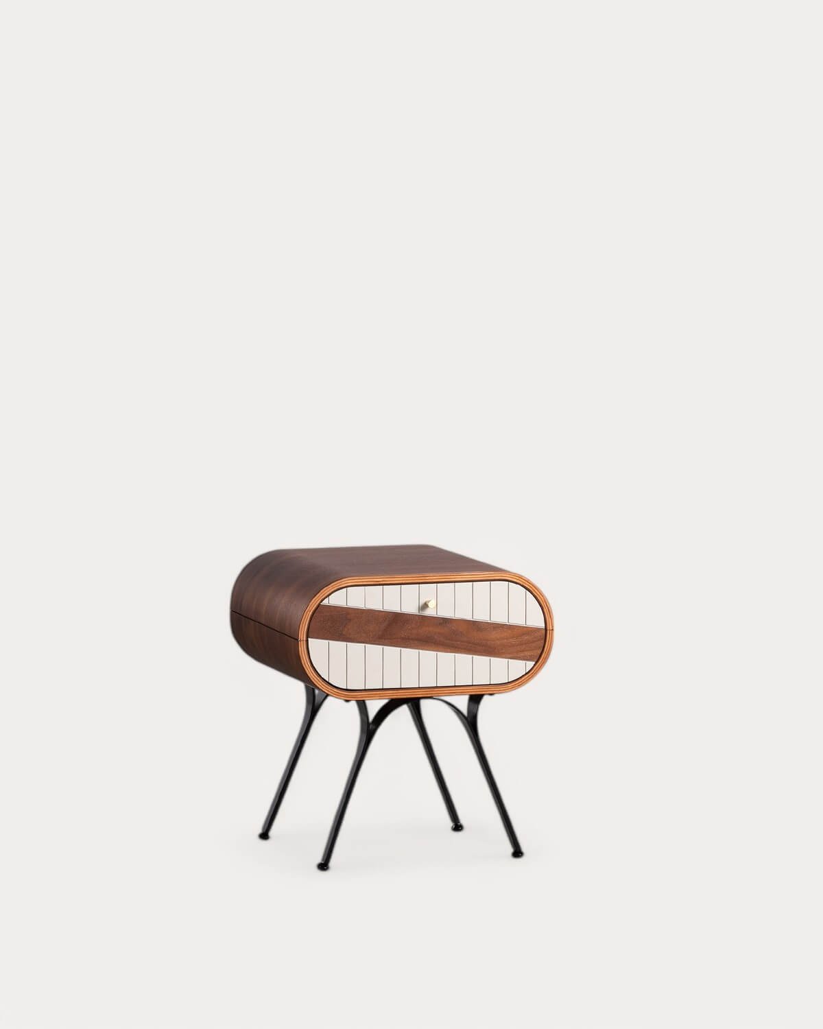Table de Chevet en Bois et Métal (45x42,5 cm) Inari, image de la gelerie 1