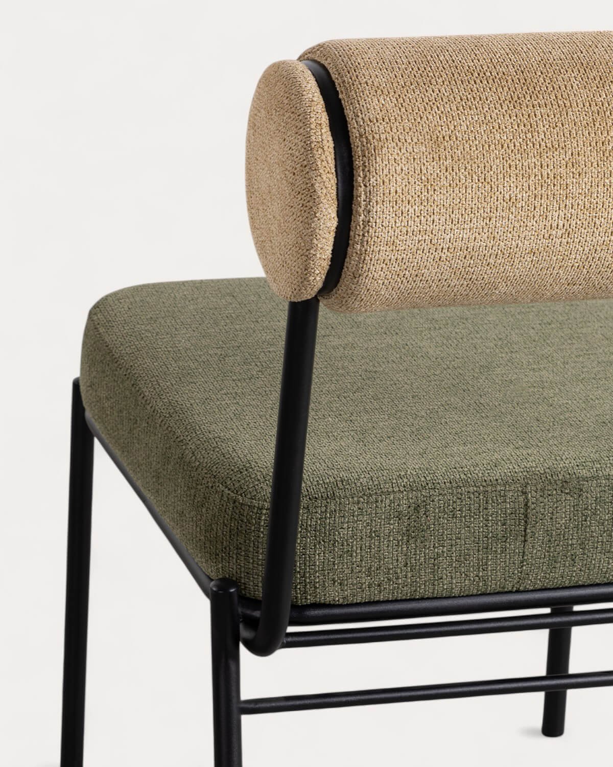 Chaise de Salle à Manger en Tissu et Métal Elin, image de la gelerie 6