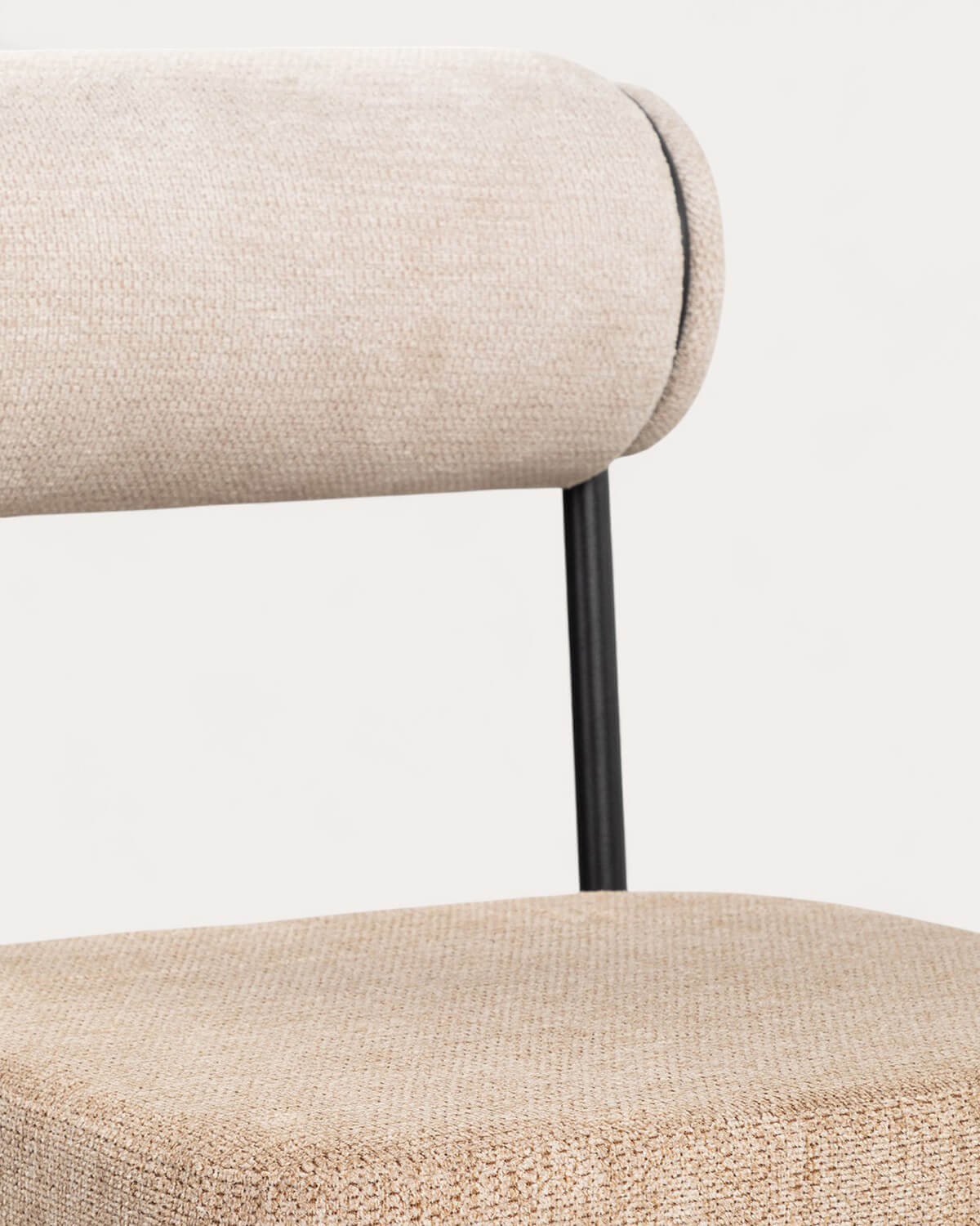 Chaise de Salle à Manger en Tissu et Métal Elin, image de la gelerie 6