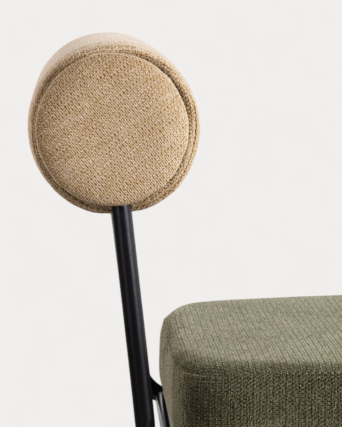 Pack 2 Chaises de Salle à Manger en Tissu et Métal Elin, image de la gelerie 7