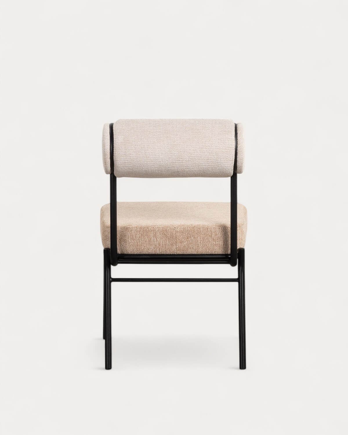 Pack 2 Chaises de Salle à Manger en Tissu et Métal Elin, image de la gelerie 5