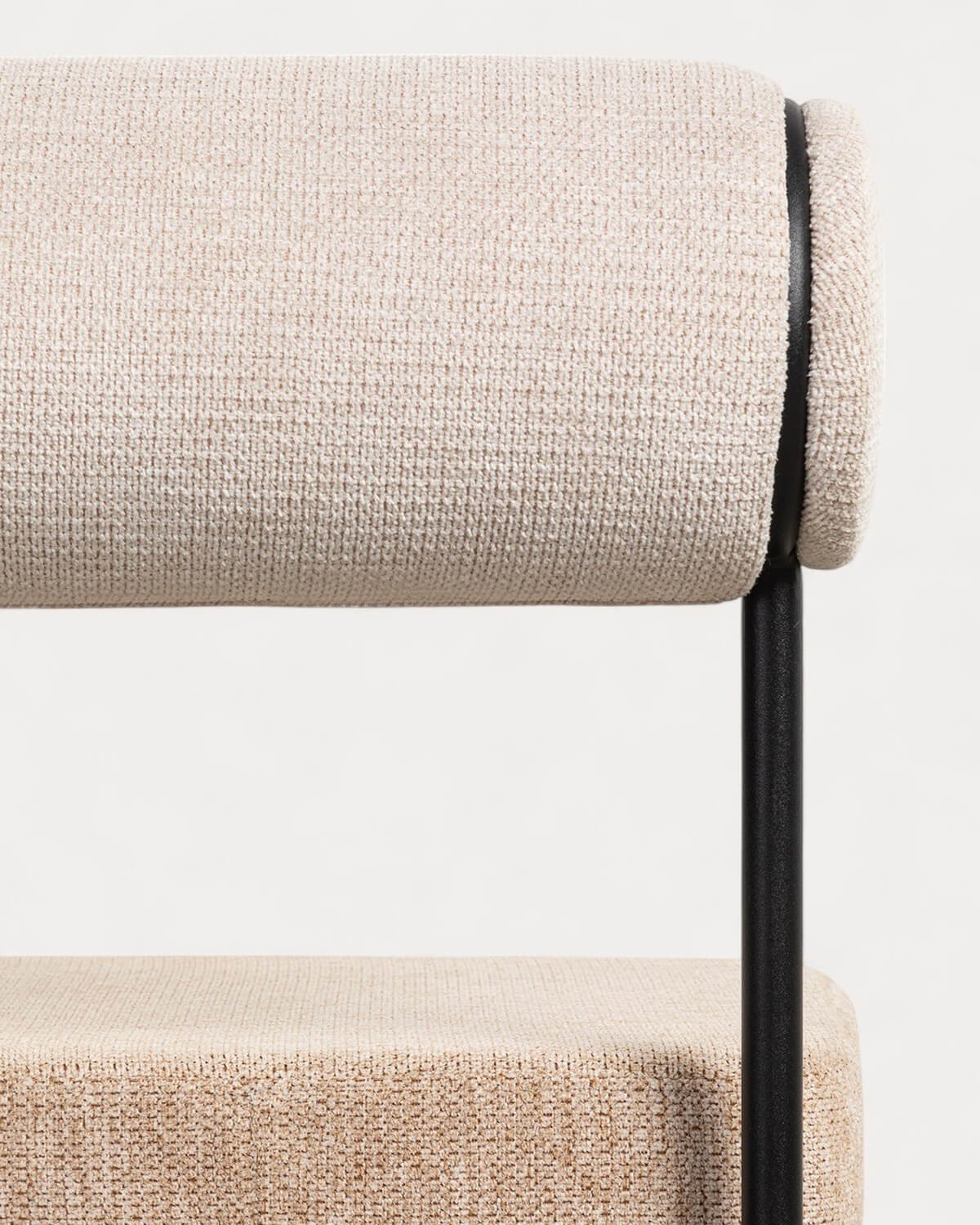 Pack 2 Chaises de Salle à Manger en Tissu et Métal Elin, image de la gelerie 7