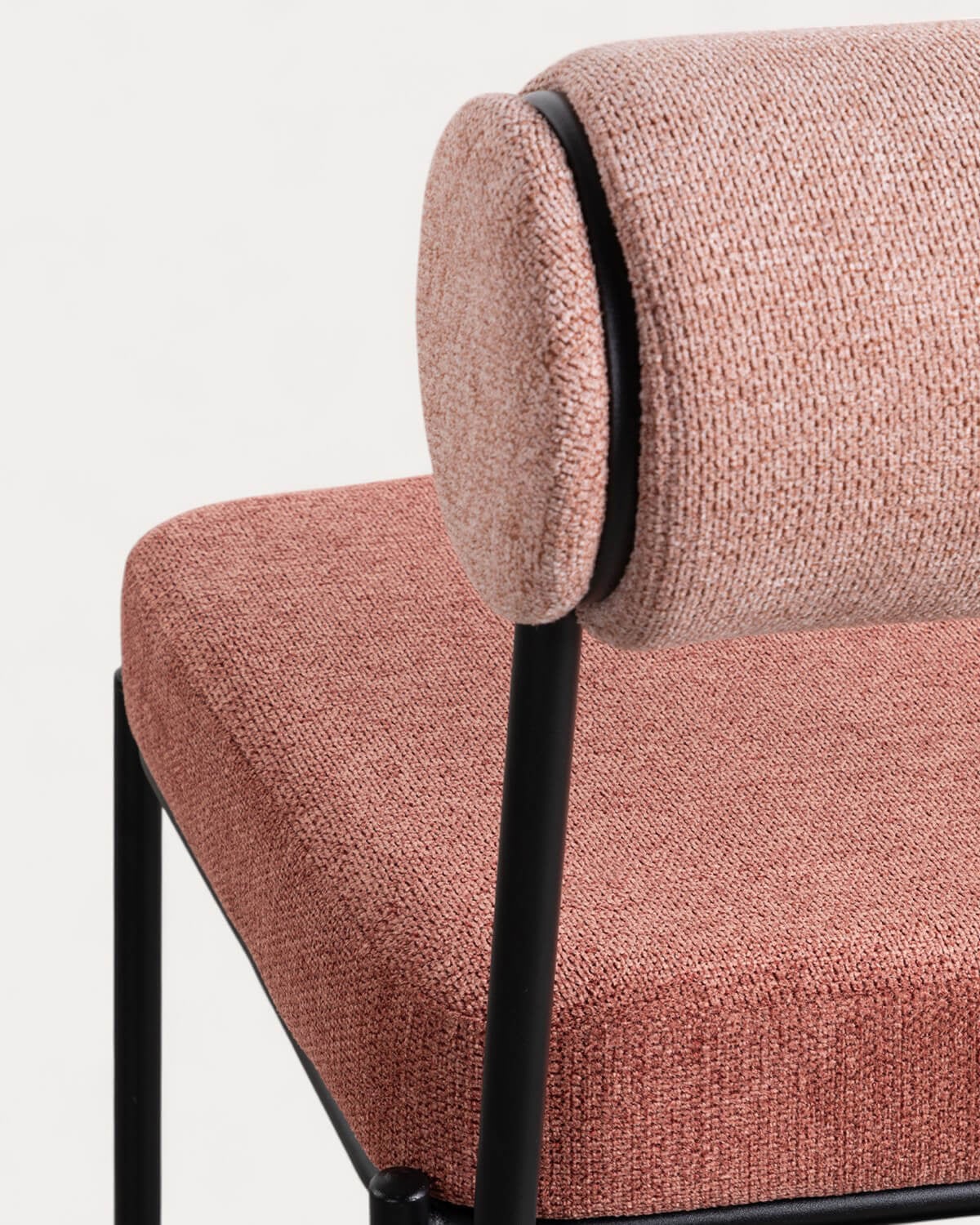 Pack 4 Chaises de Salle à Manger en Tissu et Métal Elin, image de la gelerie 6