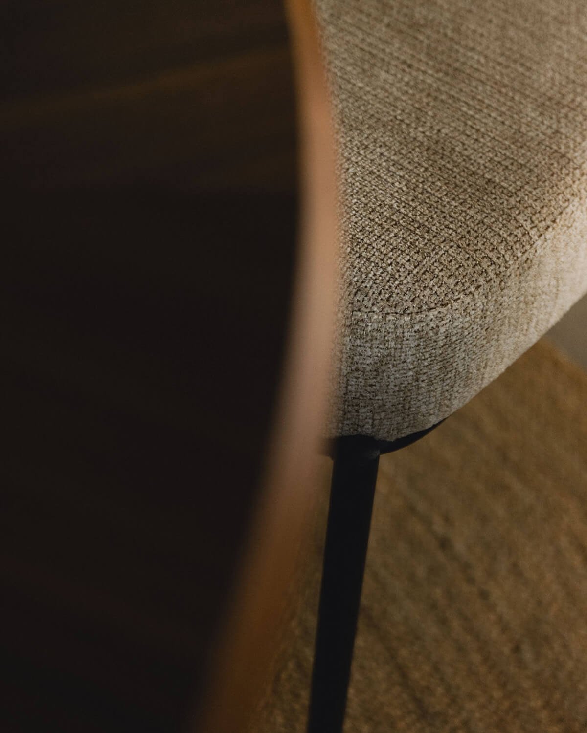 Pack 4 Chaises de Salle à Manger en Tissu et Métal Elin, image de la gelerie 3