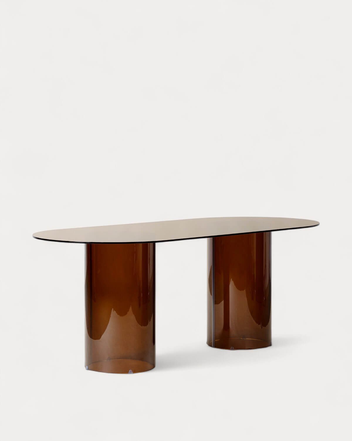 Table de Salle à Manger Ovale en Verre Trempé (200x90 cm) Kolu, image de la gelerie 1