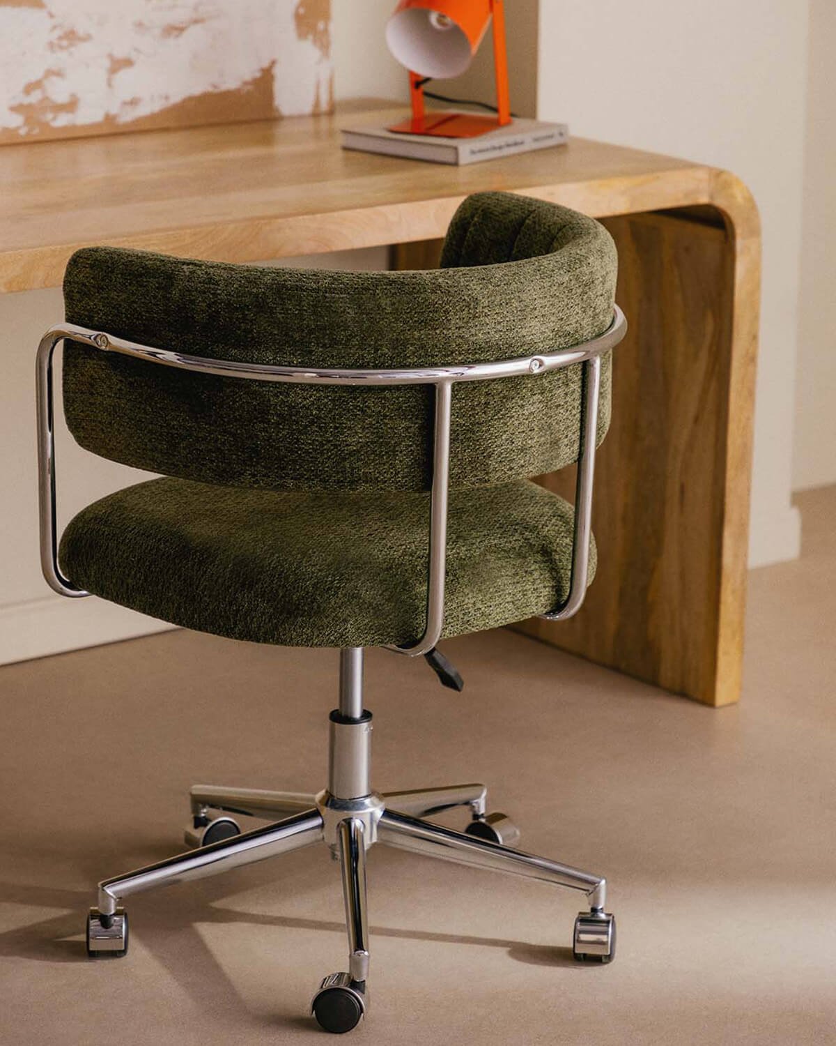 Chaise de Bureau Réglable en Métal et Tissu Petra, image de la gelerie 2