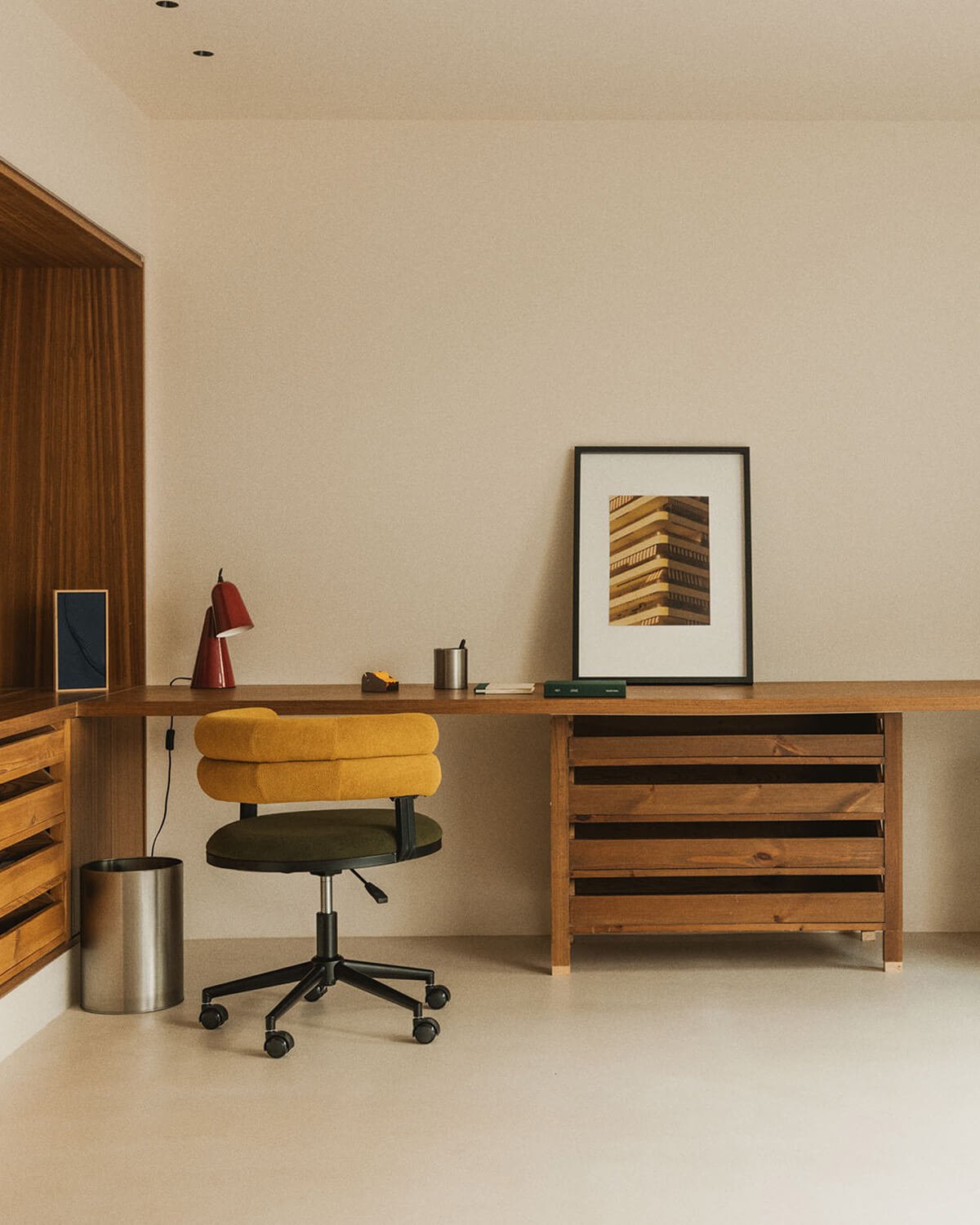 Chaise de Bureau Réglable en Métal et Tissu Aixa, image de la gelerie 2