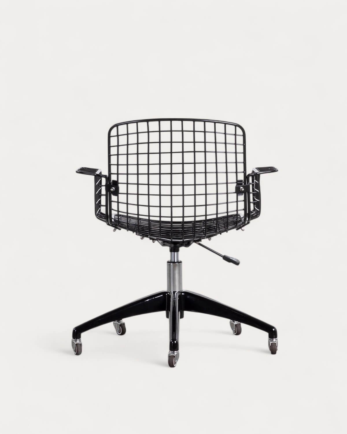 Chaise de Bureau Vintage en Métal à Dossier Haut Aras, image de la gelerie 4