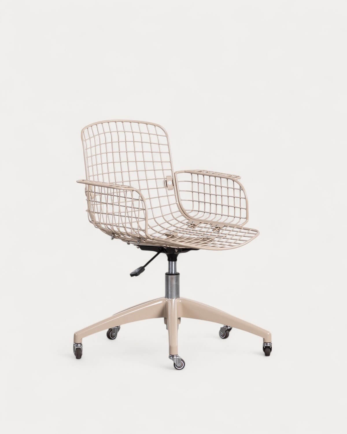 Chaise de Bureau Vintage en Métal à Dossier Haut Aras, image de la gelerie 1