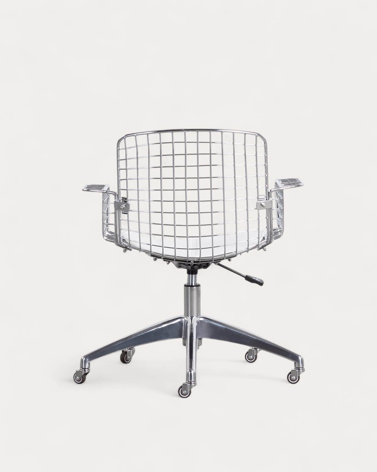 Chaise de Bureau Vintage en Métal à Dossier Haut Aras, image de la gelerie 4