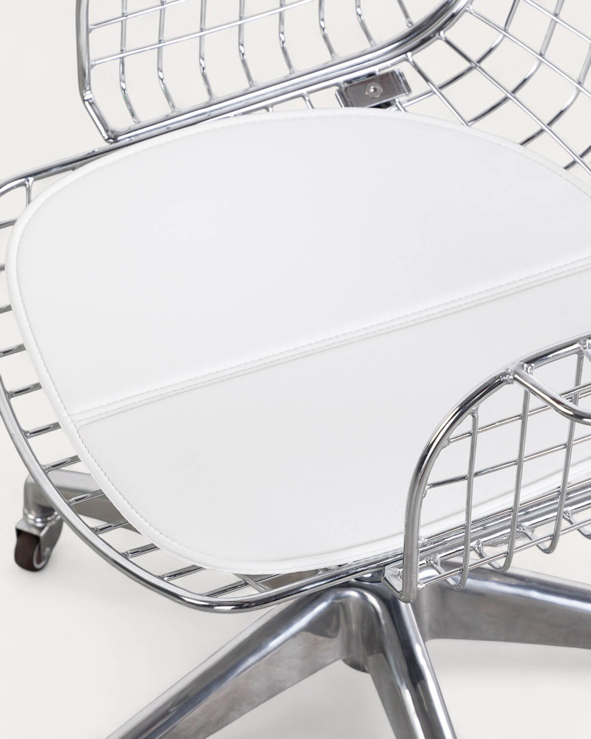 Chaise de Bureau Vintage en Métal à Dossier Haut Aras, image de la gelerie 5