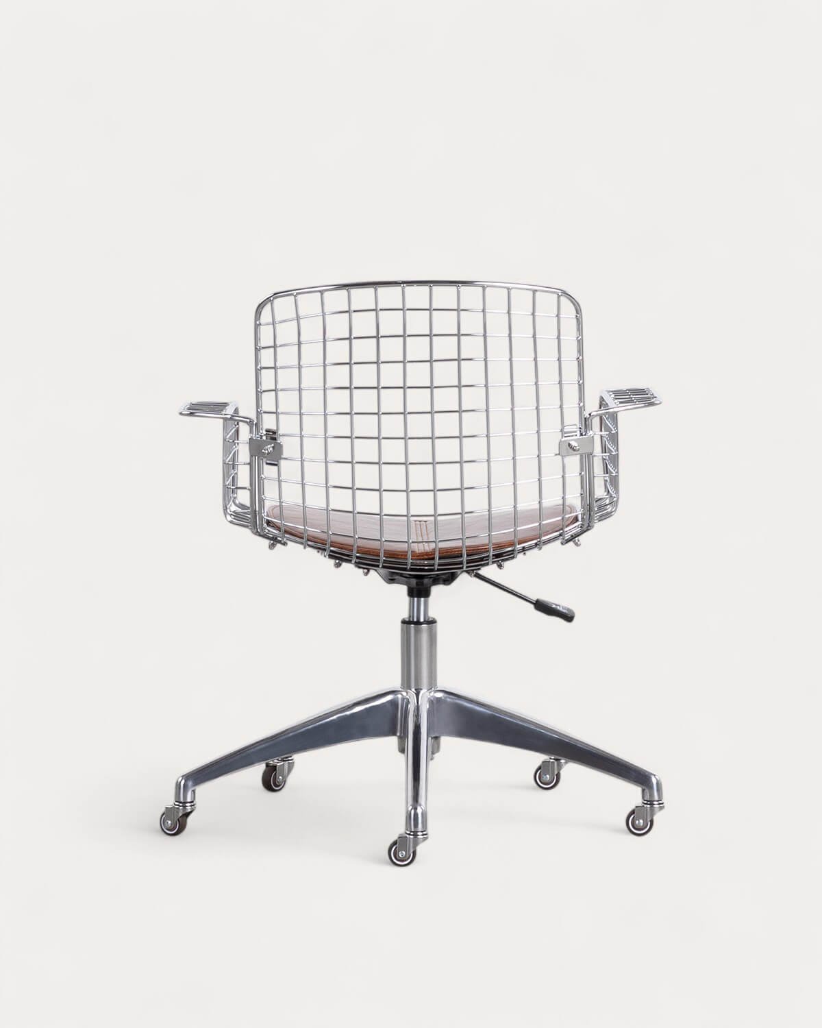 Chaise de Bureau Vintage en Métal à Dossier Haut Aras, image de la gelerie 5