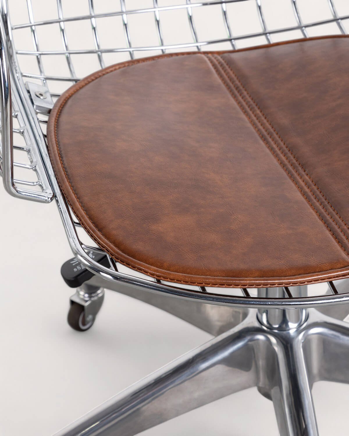 Chaise de Bureau Vintage en Métal à Dossier Haut Aras, image de la gelerie 6