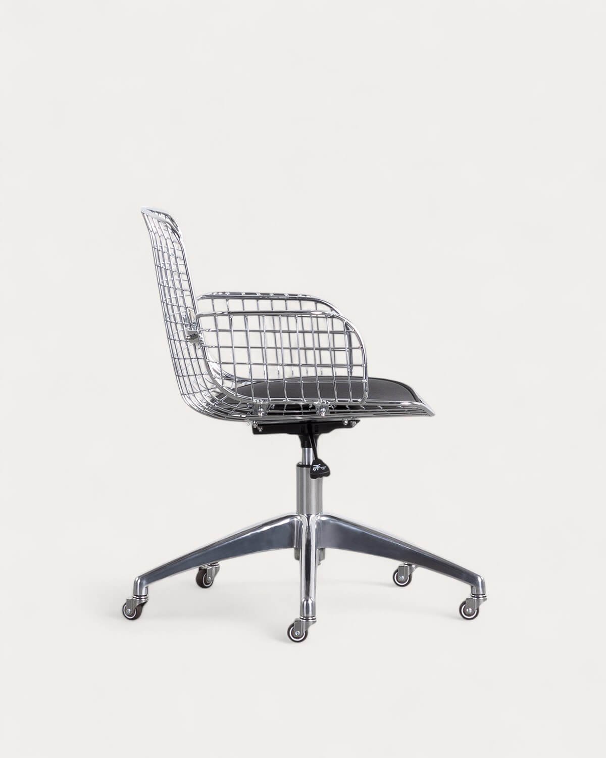 Chaise de Bureau Vintage en Métal à Dossier Haut Aras, image de la gelerie 4