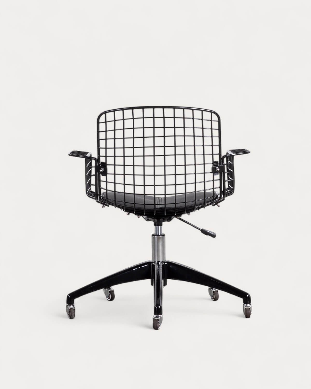 Chaise de Bureau Vintage en Métal à Dossier Haut Aras, image de la gelerie 4