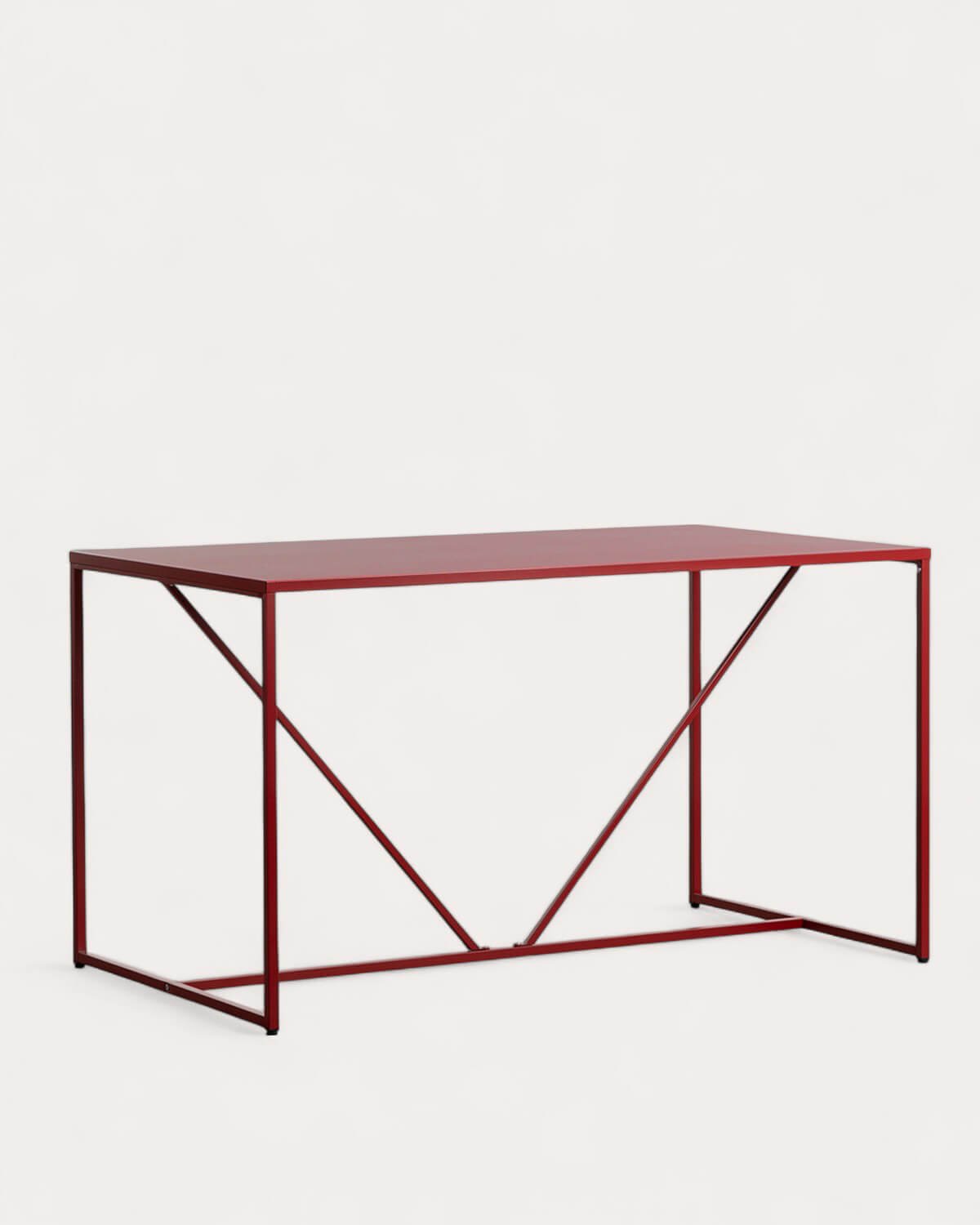 Table de salle à manger Ibiza en acier stratifié (78x140 cm), image de la gelerie 1