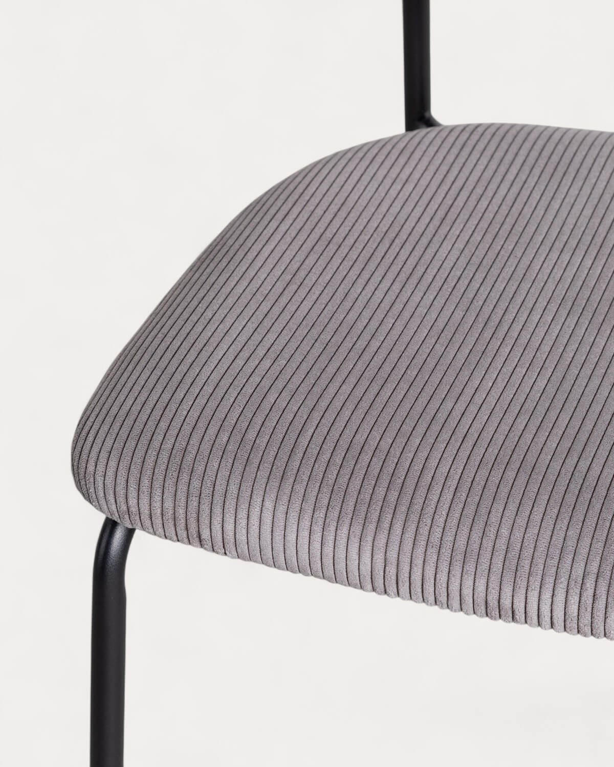 Pack 2 Chaises de Salle à Manger en Métal et Velours Côtelé Morgan, image de la gelerie 8