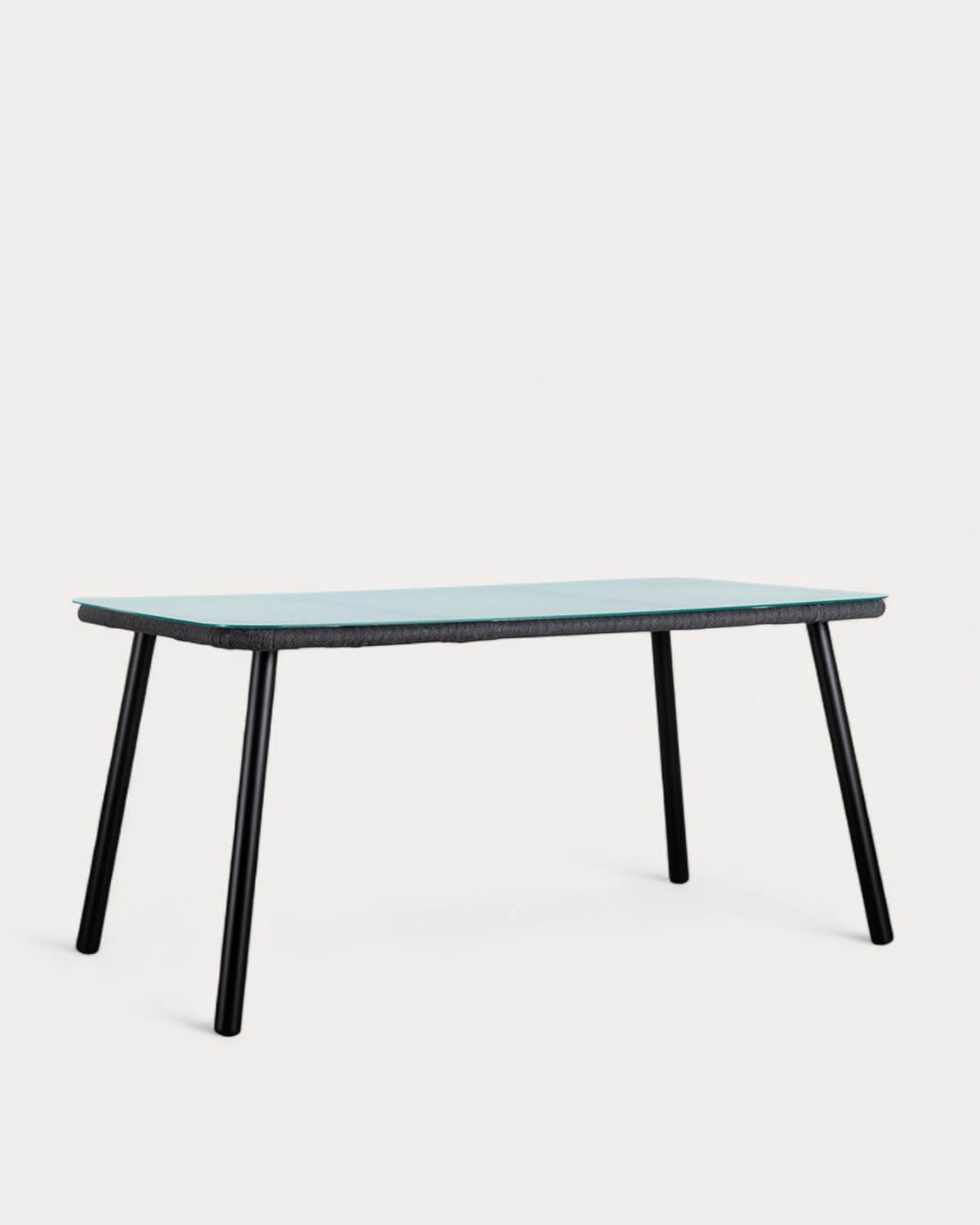 Table d'Extérieur Rectangulaire en Aluminium et Verre (160x90 cm) Drian, image de la gelerie 1