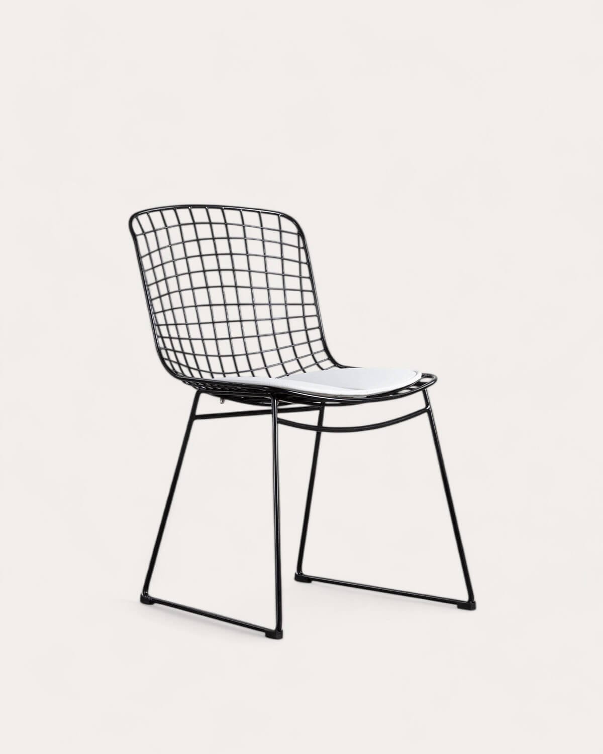 Chaise de Salle à Manger en Métal à Dossier Haut Aras , image de la gelerie 1