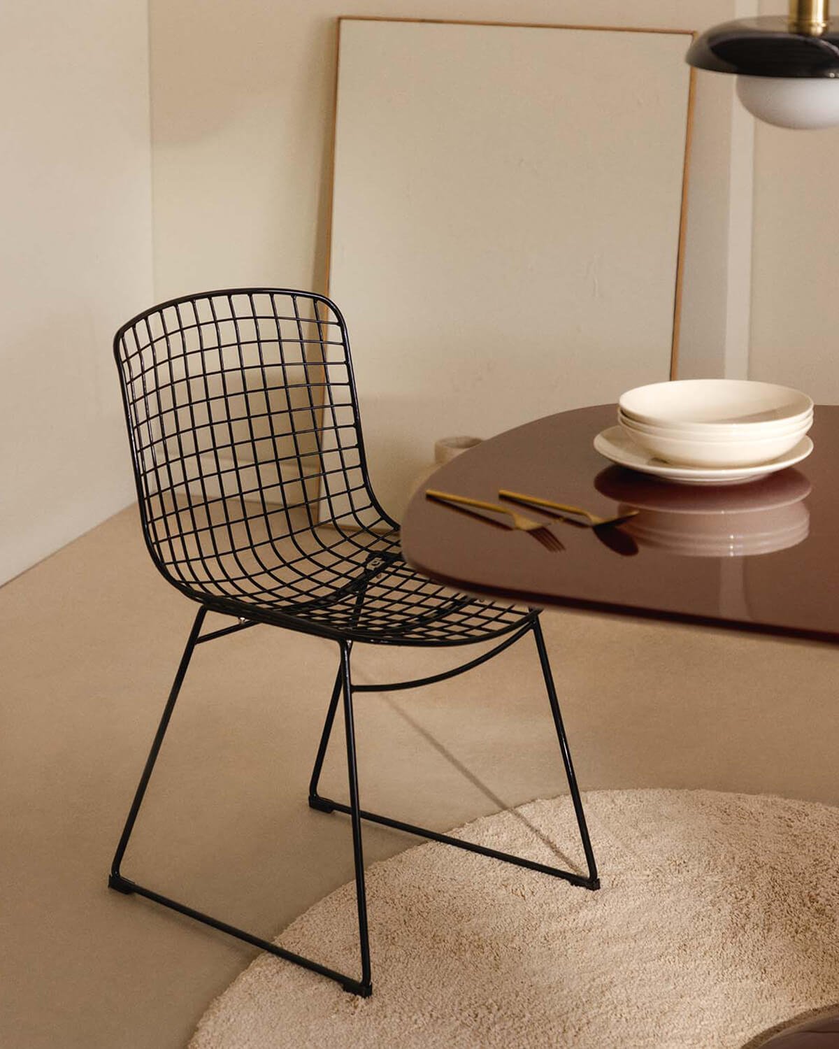 Chaise de Salle à Manger en Métal à Dossier Haut Aras , image de la gelerie 2