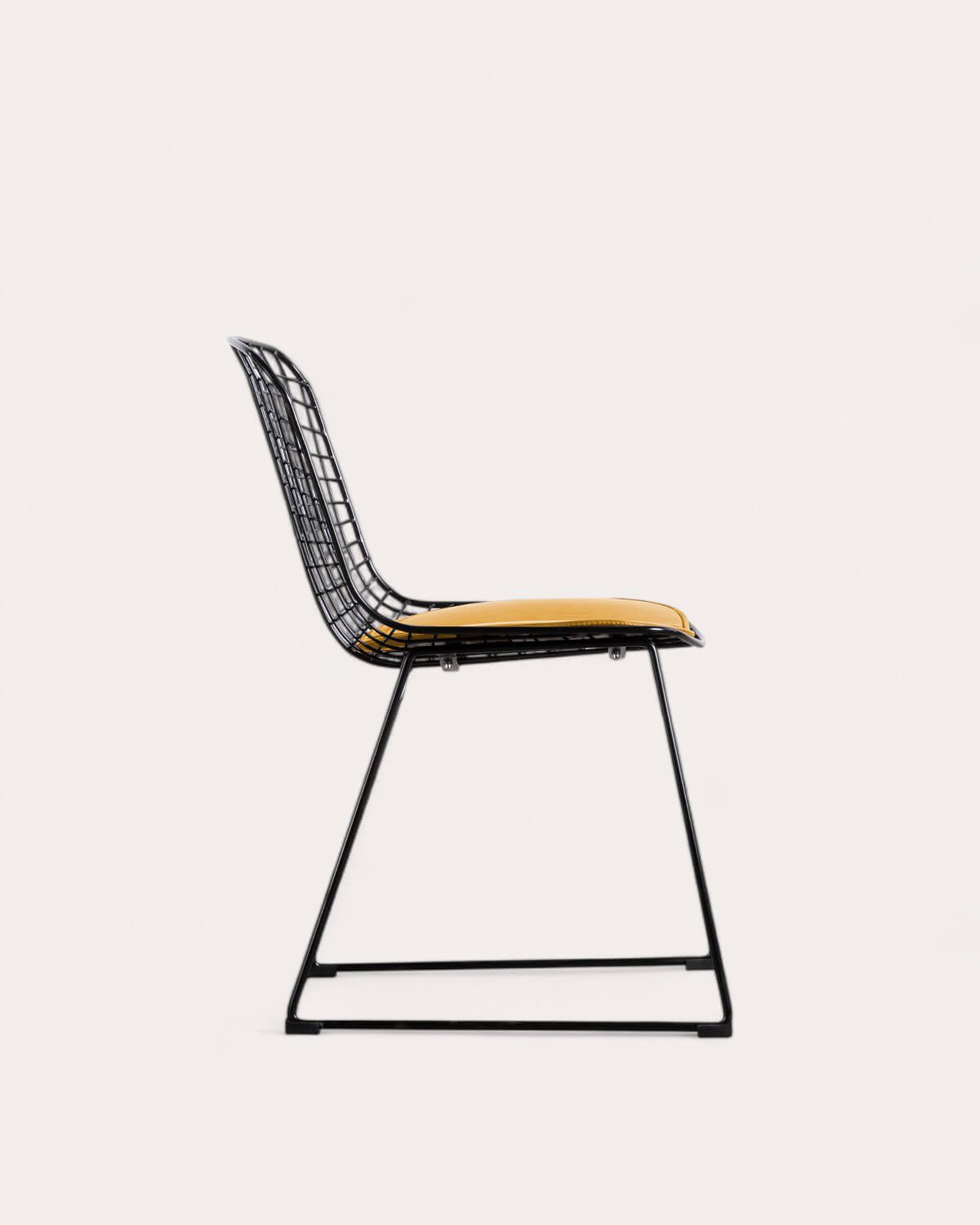 Chaise de Salle à Manger en Métal à Dossier Haut Aras , image de la gelerie 4