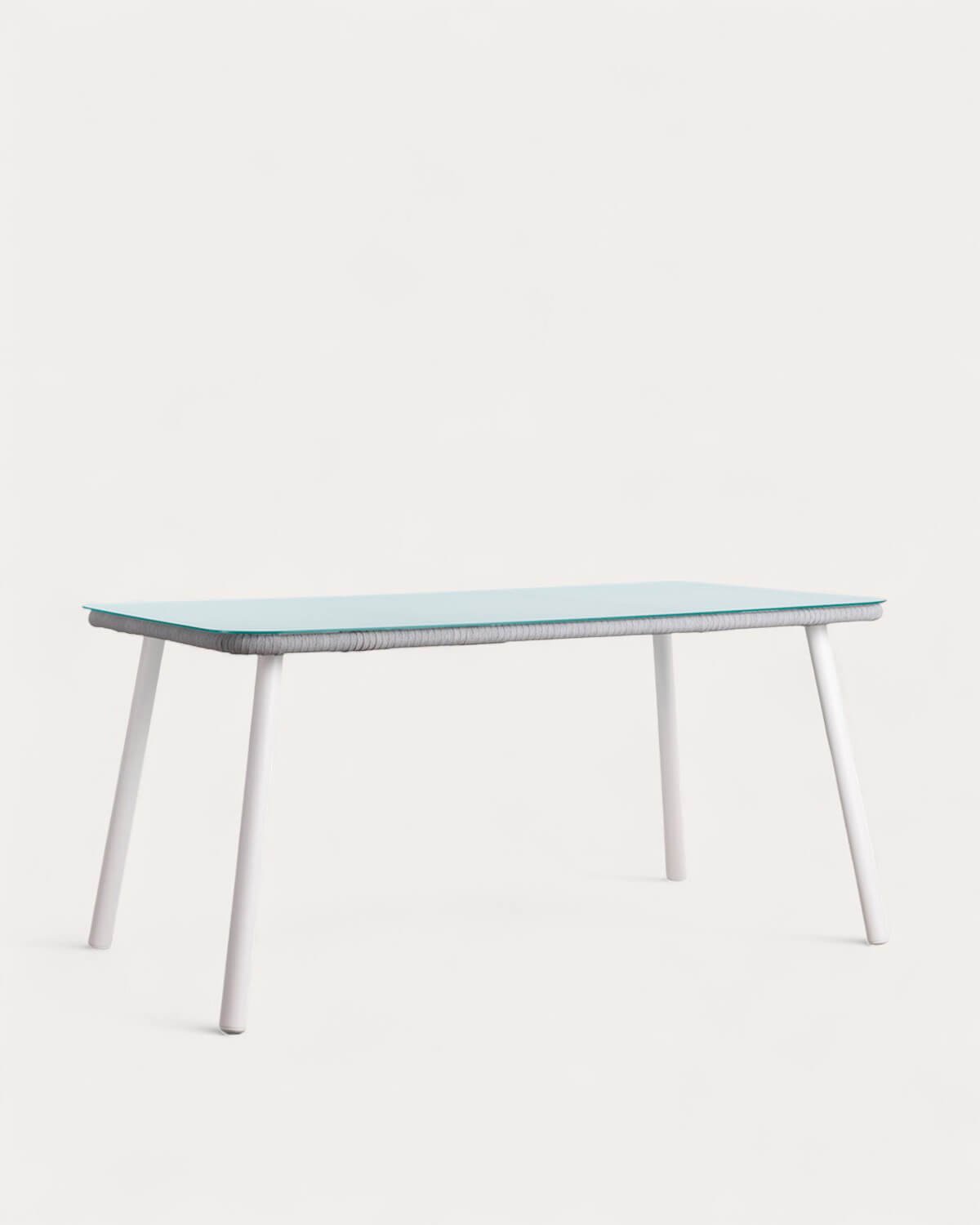 Table d'Extérieur Rectangulaire en Aluminium et Verre (160x90 cm) Drian, image de la gelerie 1