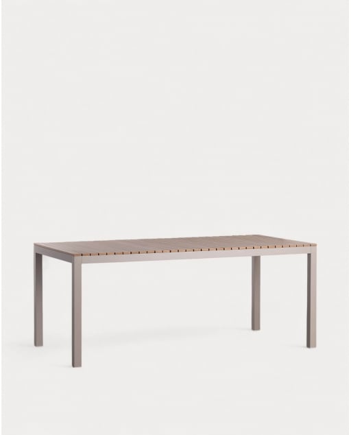 Table Rectangulaire d'Extérieur en Aluminium (180x90 cm) Korce