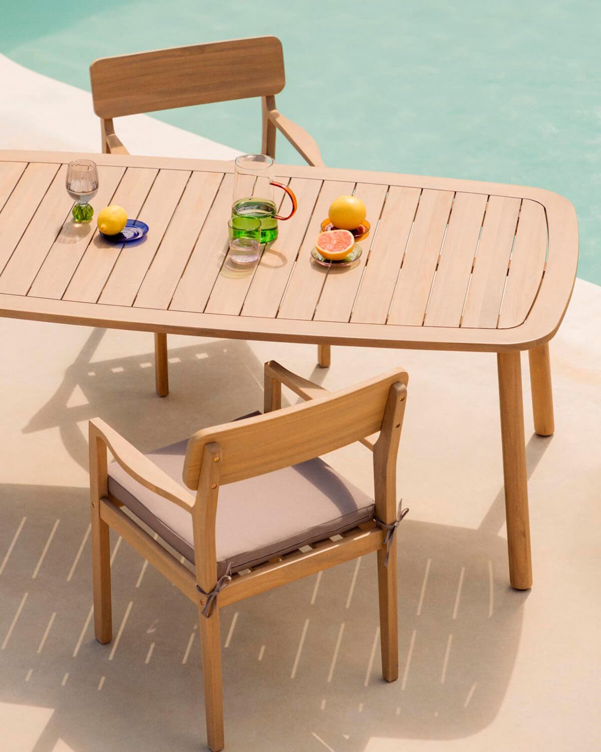 Table d´Extérieur Rectangulaire en Bois d'Acacia (180x100 cm) Marla, image de la gelerie 2