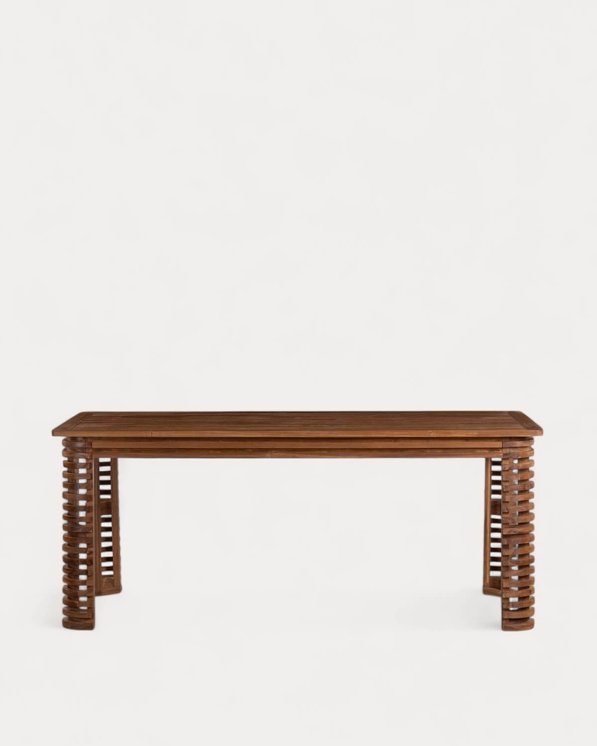Table d'Extérieur Rectangulaire (180x90 cm) en Bois d'Acacia Hazan, image de la gelerie 5