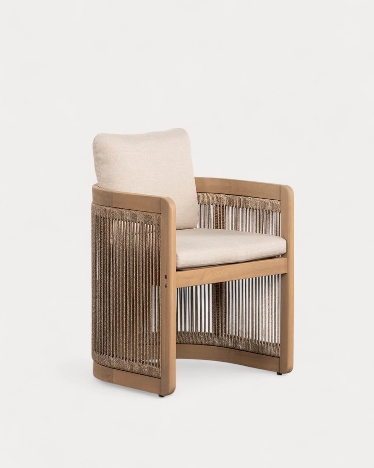 Chaise d'Extérieur en Bois d'Acacia avec Coussins Mirla, image de la gelerie 1