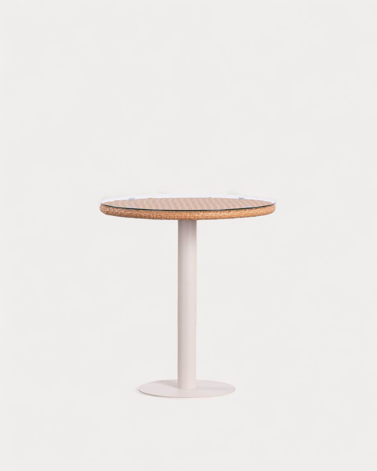 Table Ronde d´Extérieur en Aluminium et Verre Trempé (Ø70 cm) Roys, image de la gelerie 1