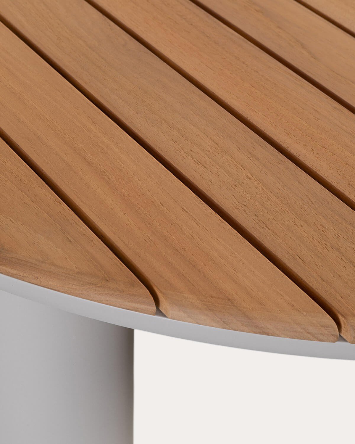 Table d'Extérieur Ovale en Aluminium et Bois de Teck (240x120 cm) Cheryl, image de la gelerie 7