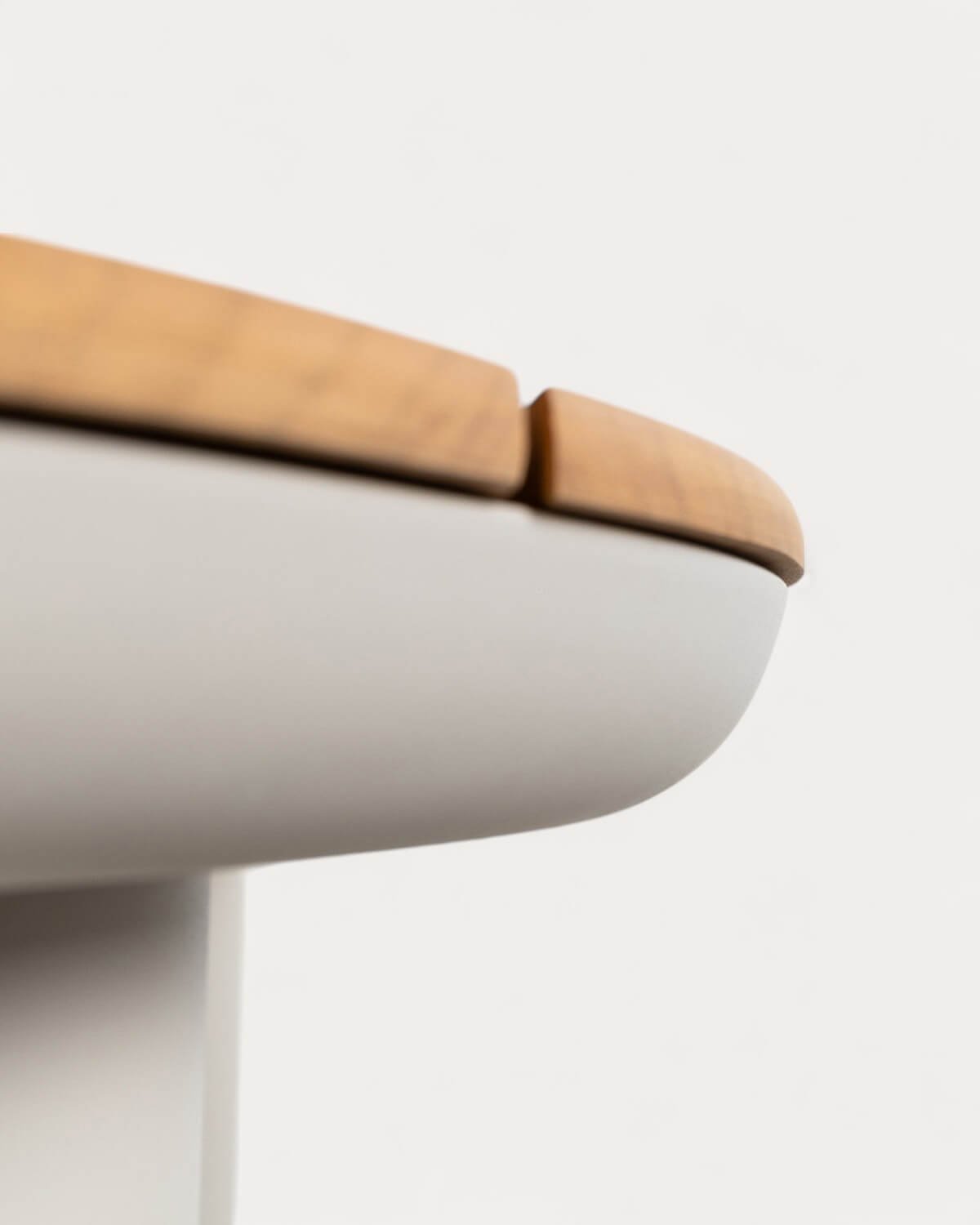 Table d'Extérieur Ovale en Aluminium et Bois de Teck (240x120 cm) Cheryl, image de la gelerie 6