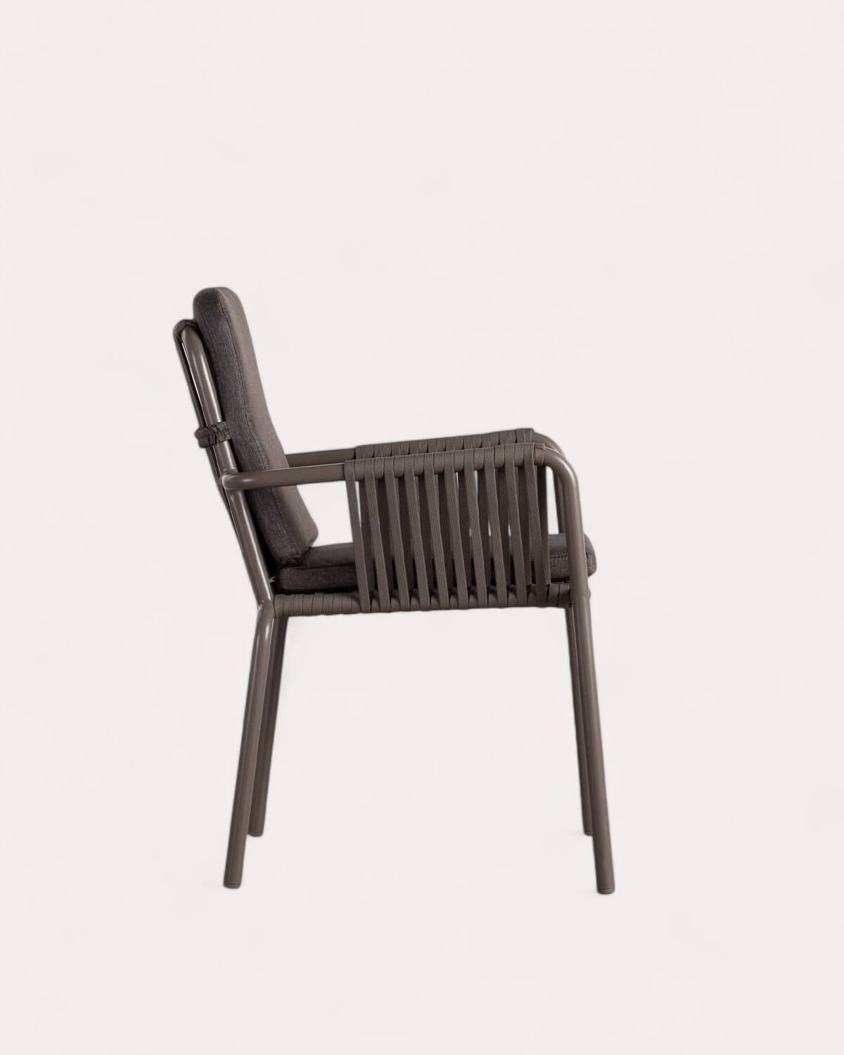 Pack de 2 Chaises D'extérieur avec Accoudoirs en Aluminium et Corde Drian., image de la gelerie 4