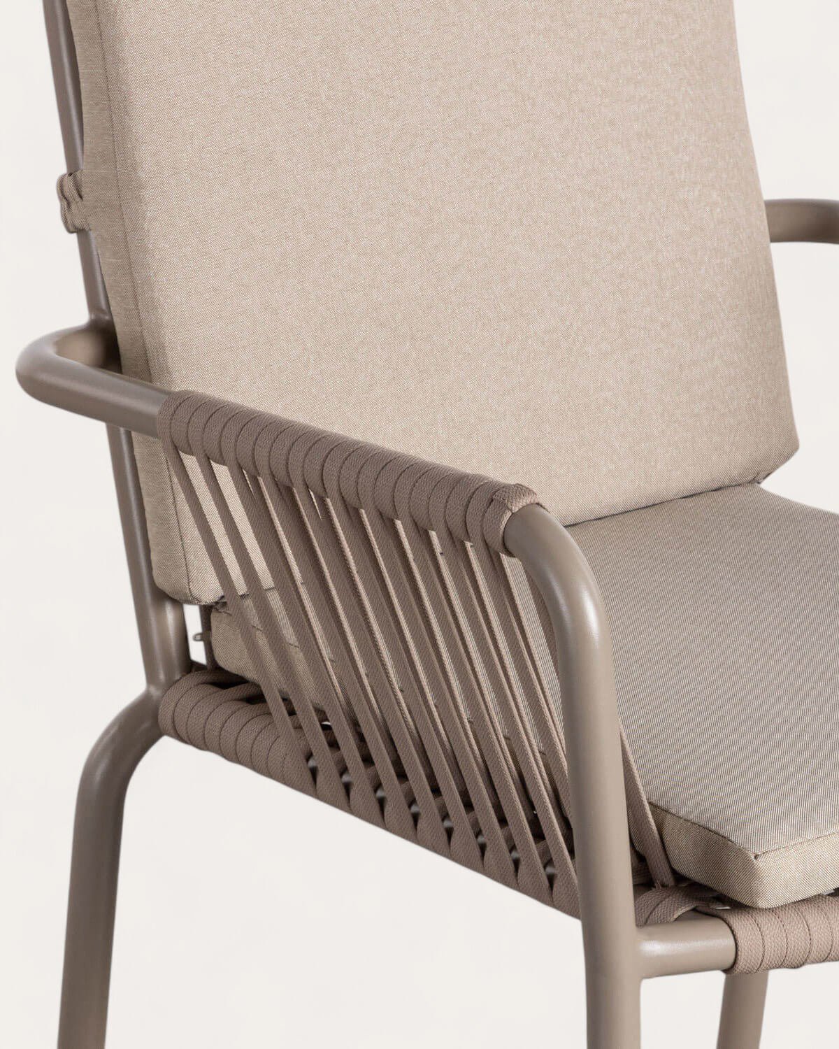 Pack de 2 Chaises D'extérieur avec Accoudoirs en Aluminium et Corde Drian., image de la gelerie 7