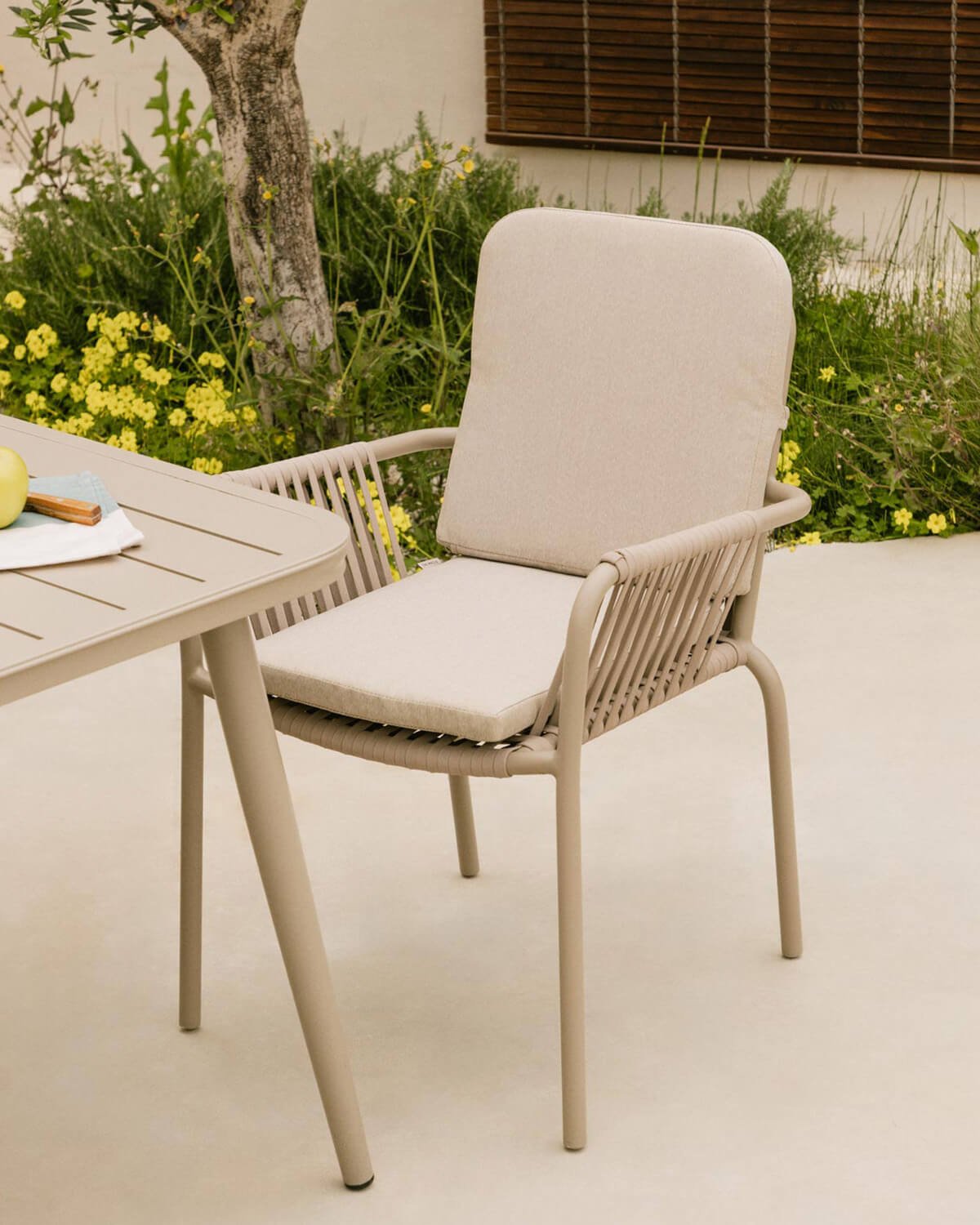 Pack de 4 Chaises d'Extérieur en Aluminium et Corde Drian , image de la gelerie 2